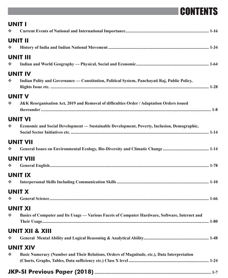 JK Police Sub-Inspector Recruitment Examination Guide 2022